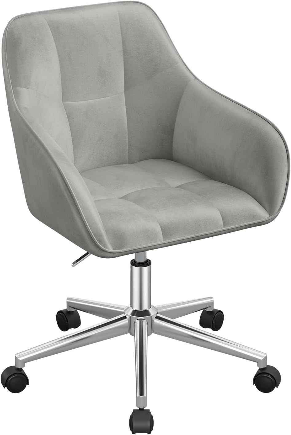 Detalle de WOLTU Homeoffice-Stuhl BS145hgr mit Armlehnen, Samtsitz, 360° Drehfunktion und höhenverstellbarer Sitzhöhe bis 150 kg