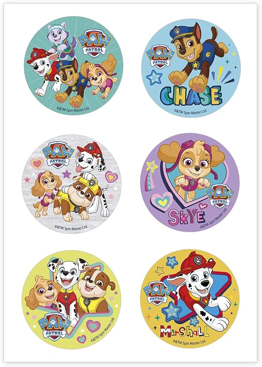 Dekora - 6 Discos Comestibles Patrulla Canina para Repostería 🍪