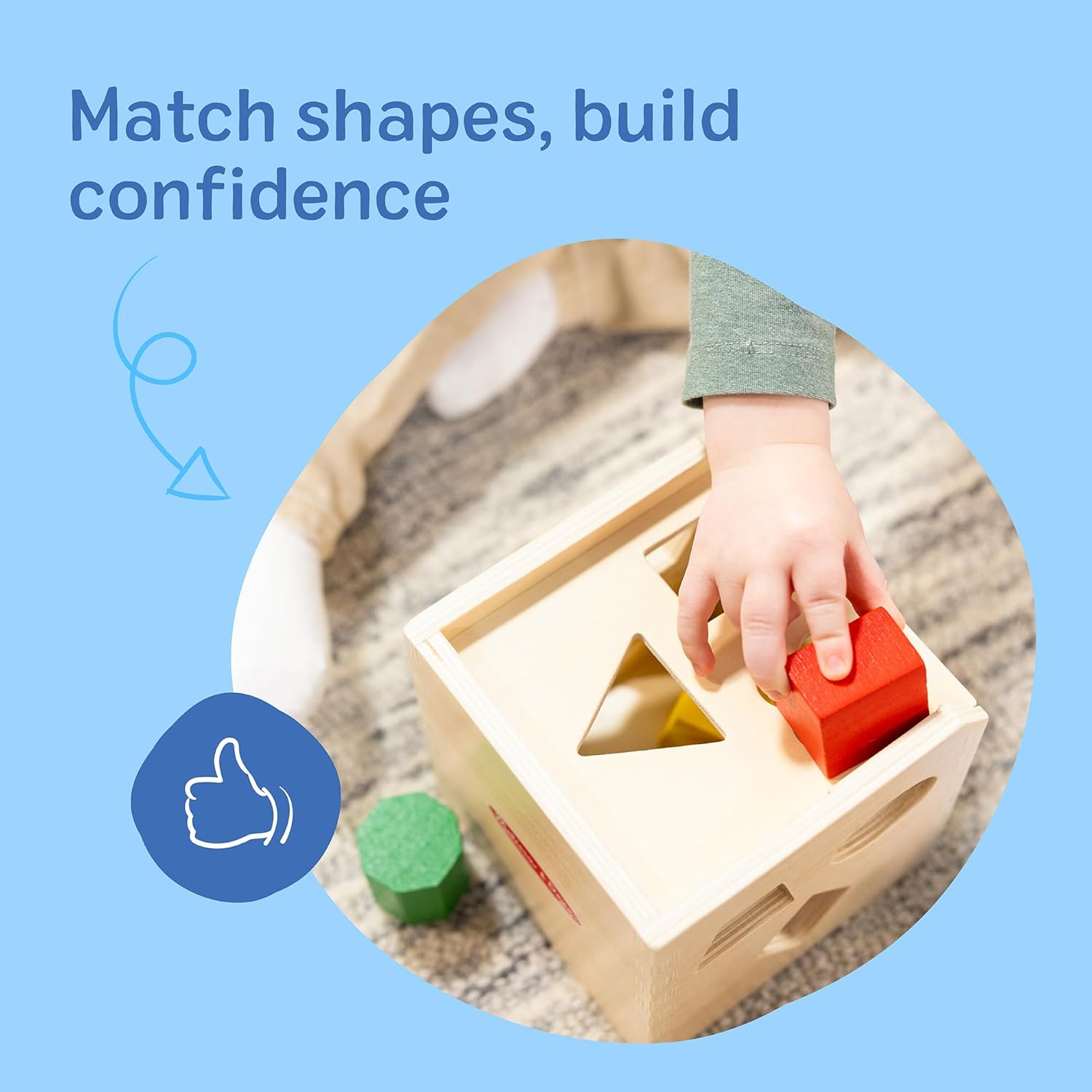 Detalle de Melissa & Doug Shape Sorting Cube 12 Pieces