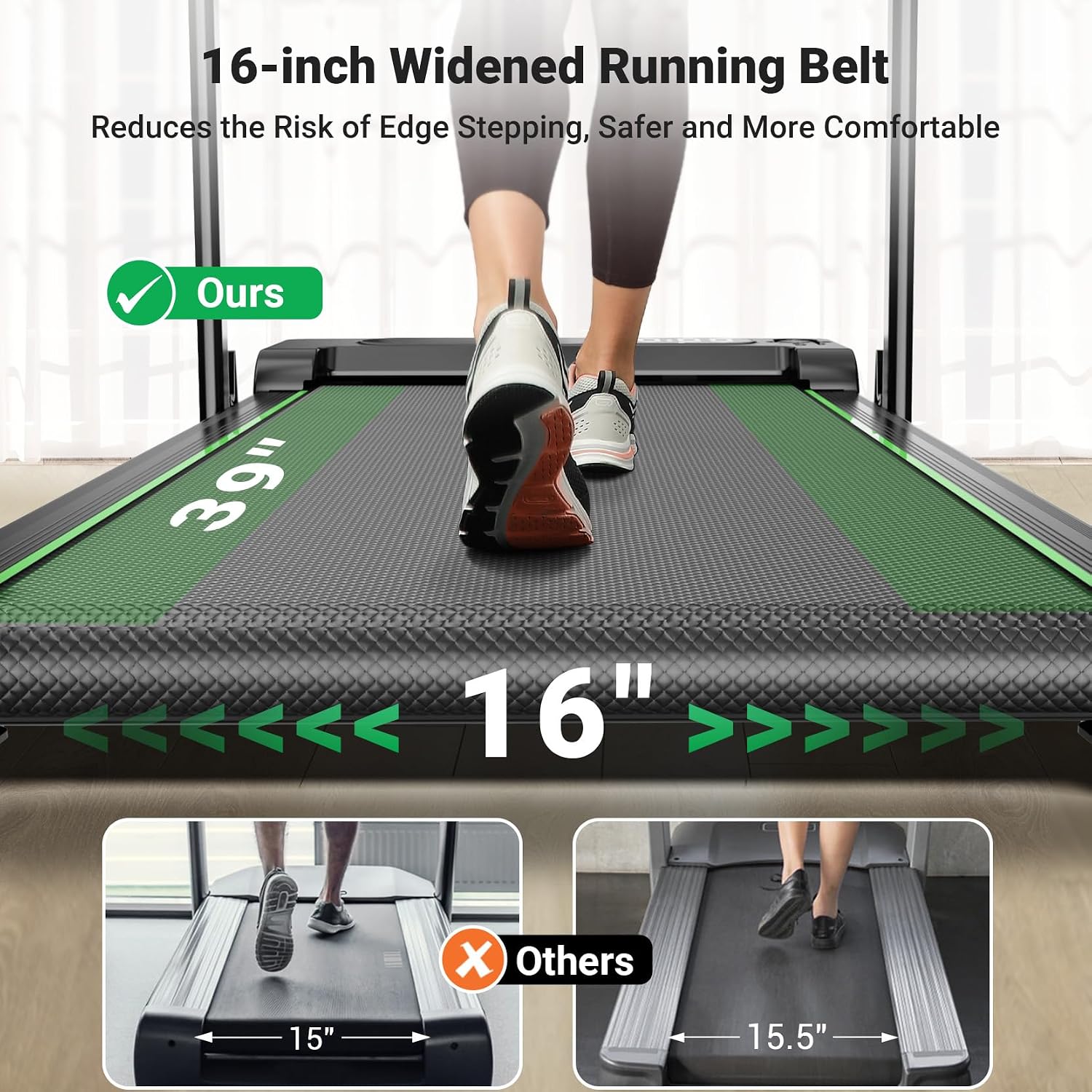 Detalle 2 de THERUN folding treadmill 2.5HP walking pad