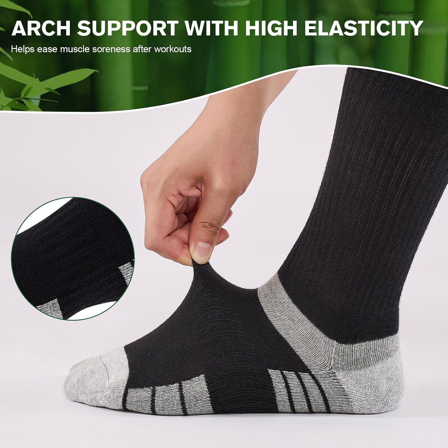 Thumbnail 4 de Stoeury Bamboo Socks for Outdoor Activity: Cushioned, Seamless, and Moisture-Wicking