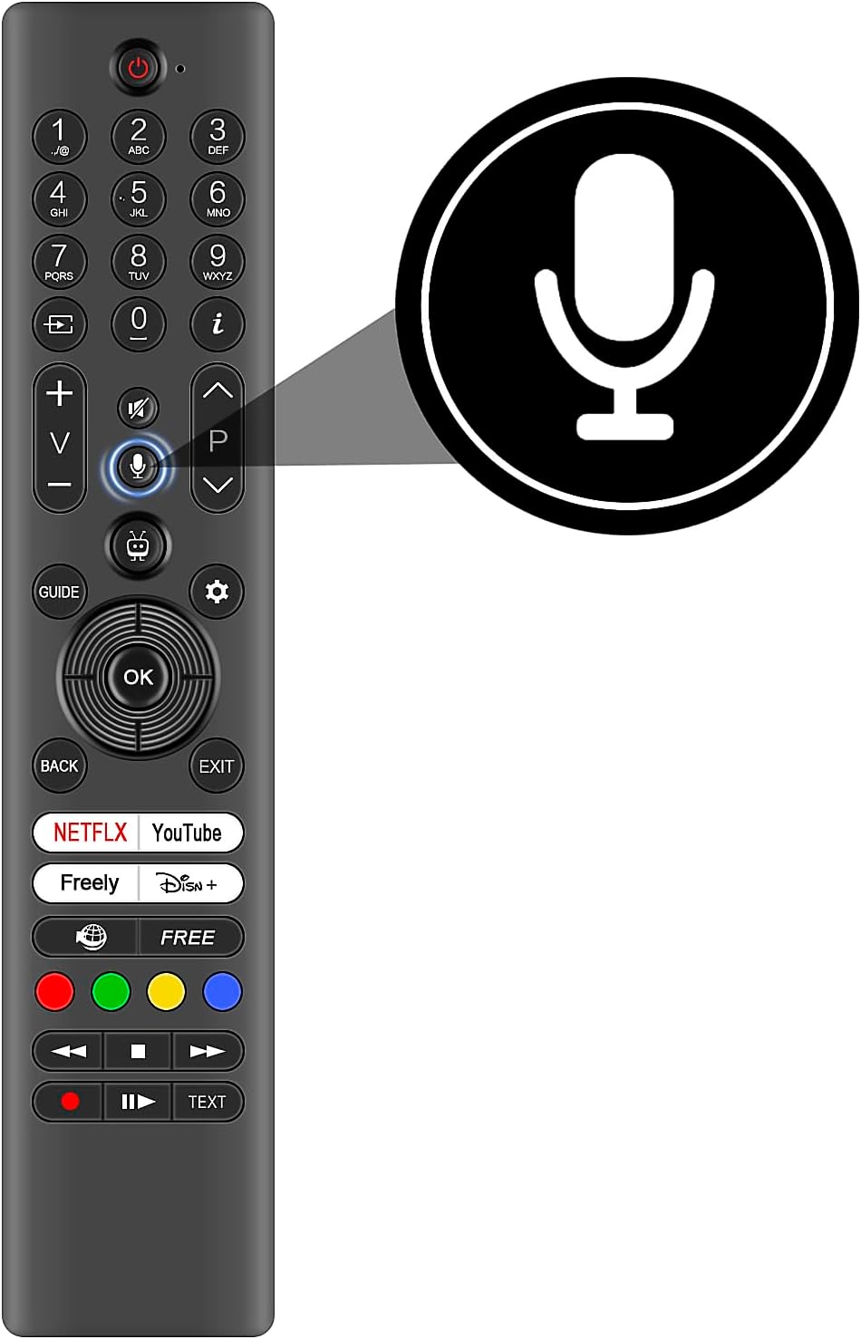 Thumbnail 3 de VINABTY Replacement Voice Remote for Panasonic TV Models (RC45165TV1 compatibility)