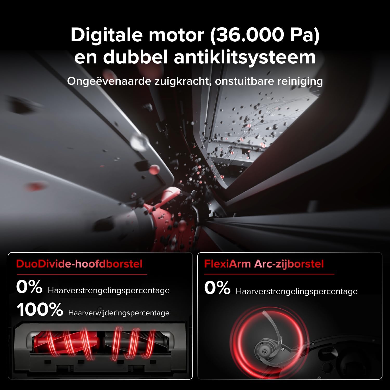 Detalle 2 de roborock Saros 20 Set robotstofzuiger met dweilfunctie, 36.000 Pa en RockDock