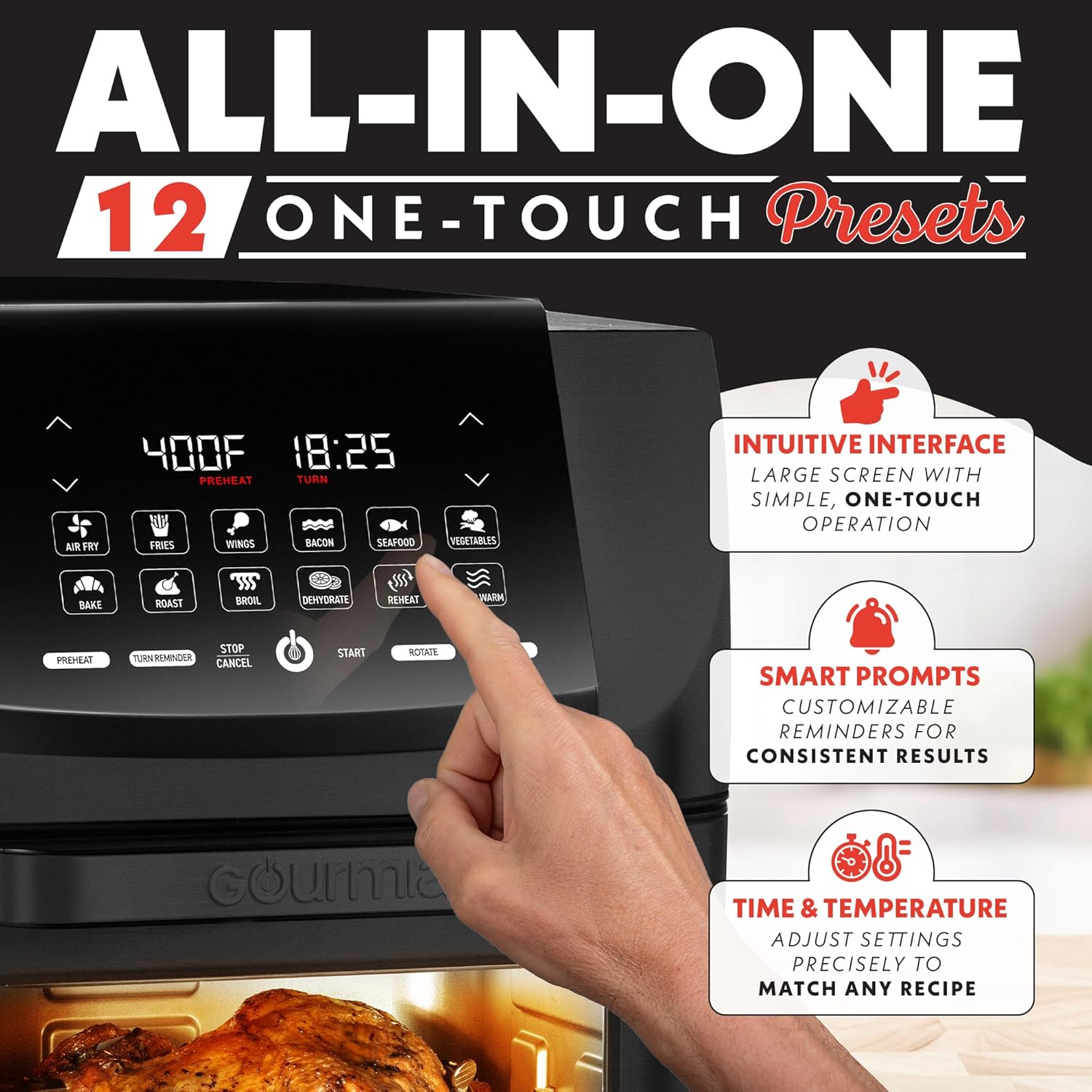 Thumbnail 1 de Gourmia Air Fryer Oven 14 Qt