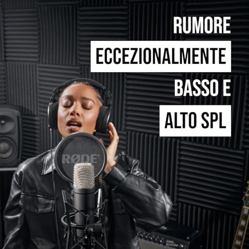 Detalle de RØDE NT1 Signature Series: microfono a condensatore a diaframma lungo con kit completo