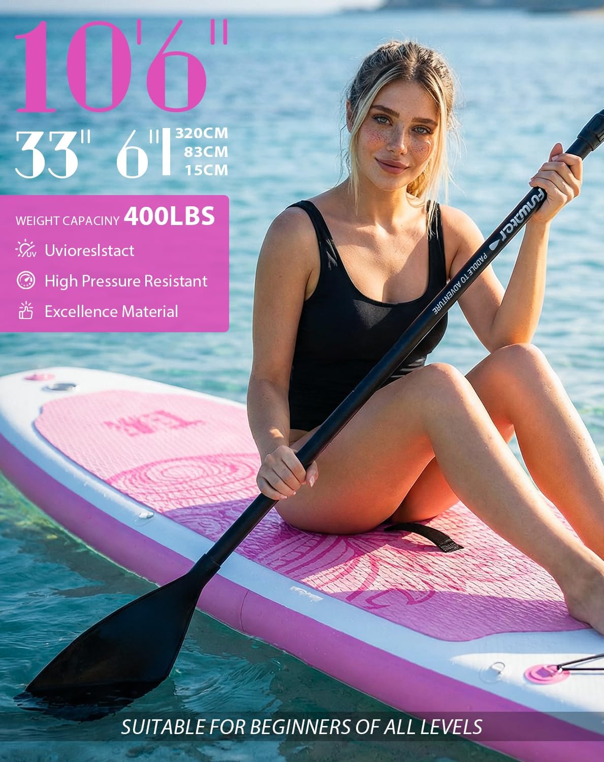 Thumbnail 1 de FunWater Inflatable Stand Up Paddle Board (8', 10', 10'6", 11'6") with 11" Fin & Premium SUP Accessory Kit