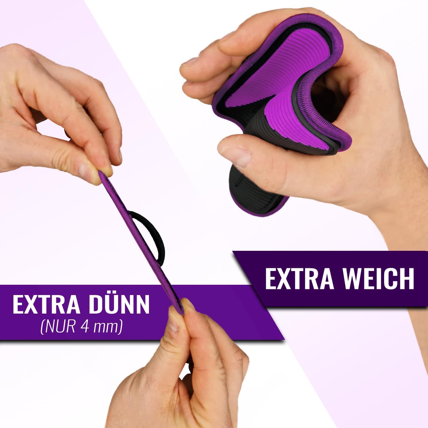 Thumbnail 5 de ALPHAKRAFT Griffpolster Kraftsport – Griffpads für maximalen Grip (1 Paar) mit 2-Finger-Schlaufe