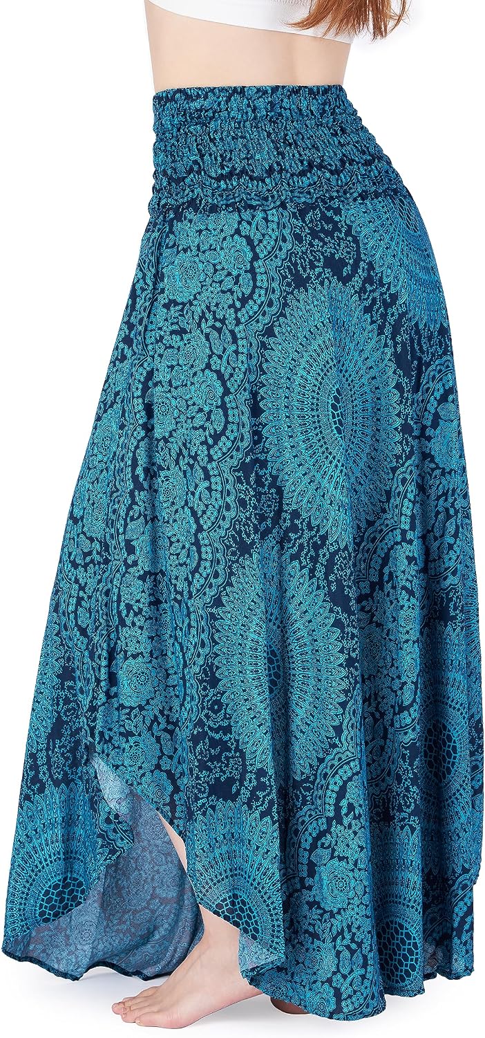Detalle 2 de Lannaclothesdesign Women's Long Maxi Skirt – Bohemian Gypsy Boho Rayon Knit, 37" or 40