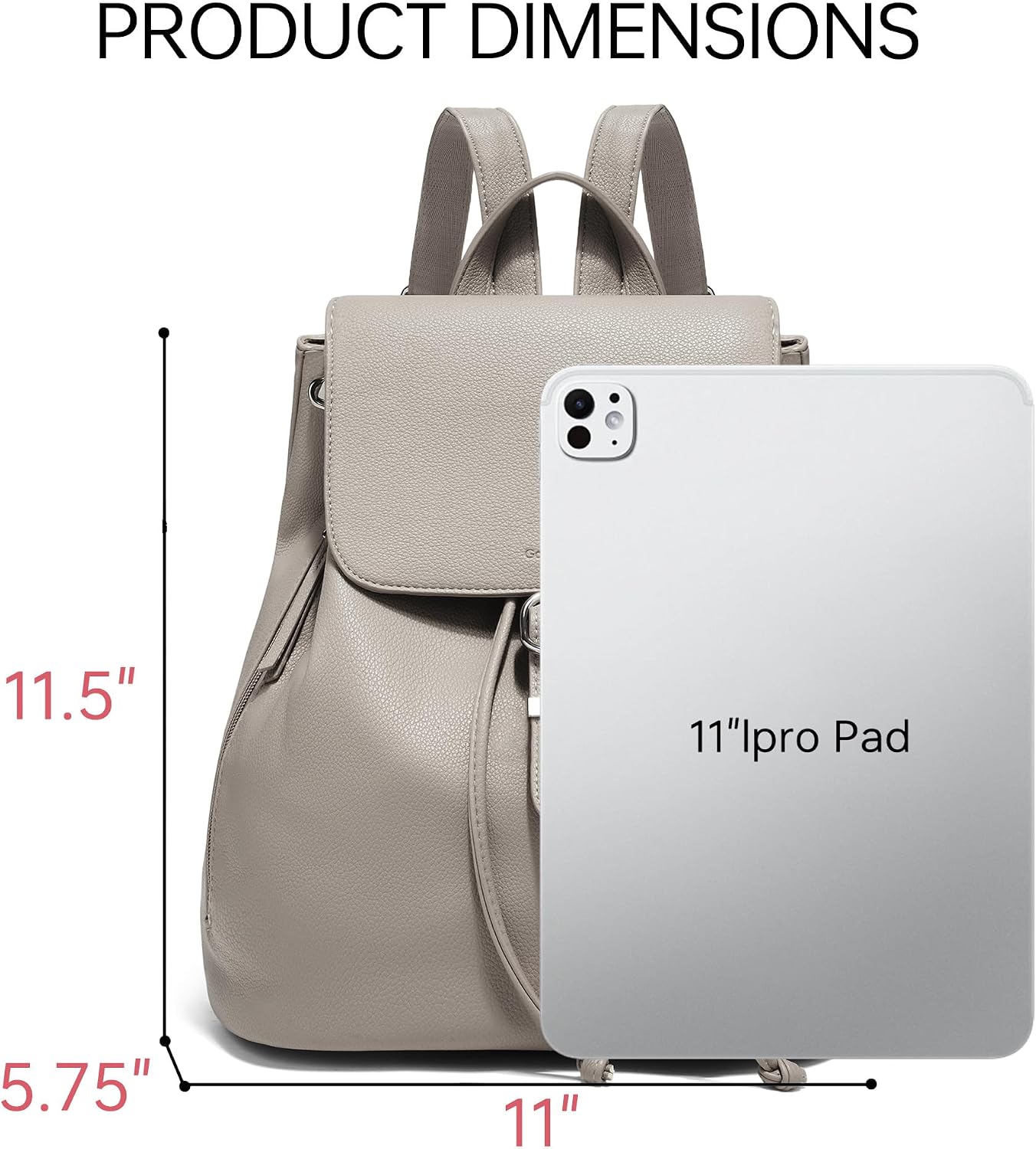 Detalle 2 de Goinsound Drawstring Backpack Purse in Vegan Leather