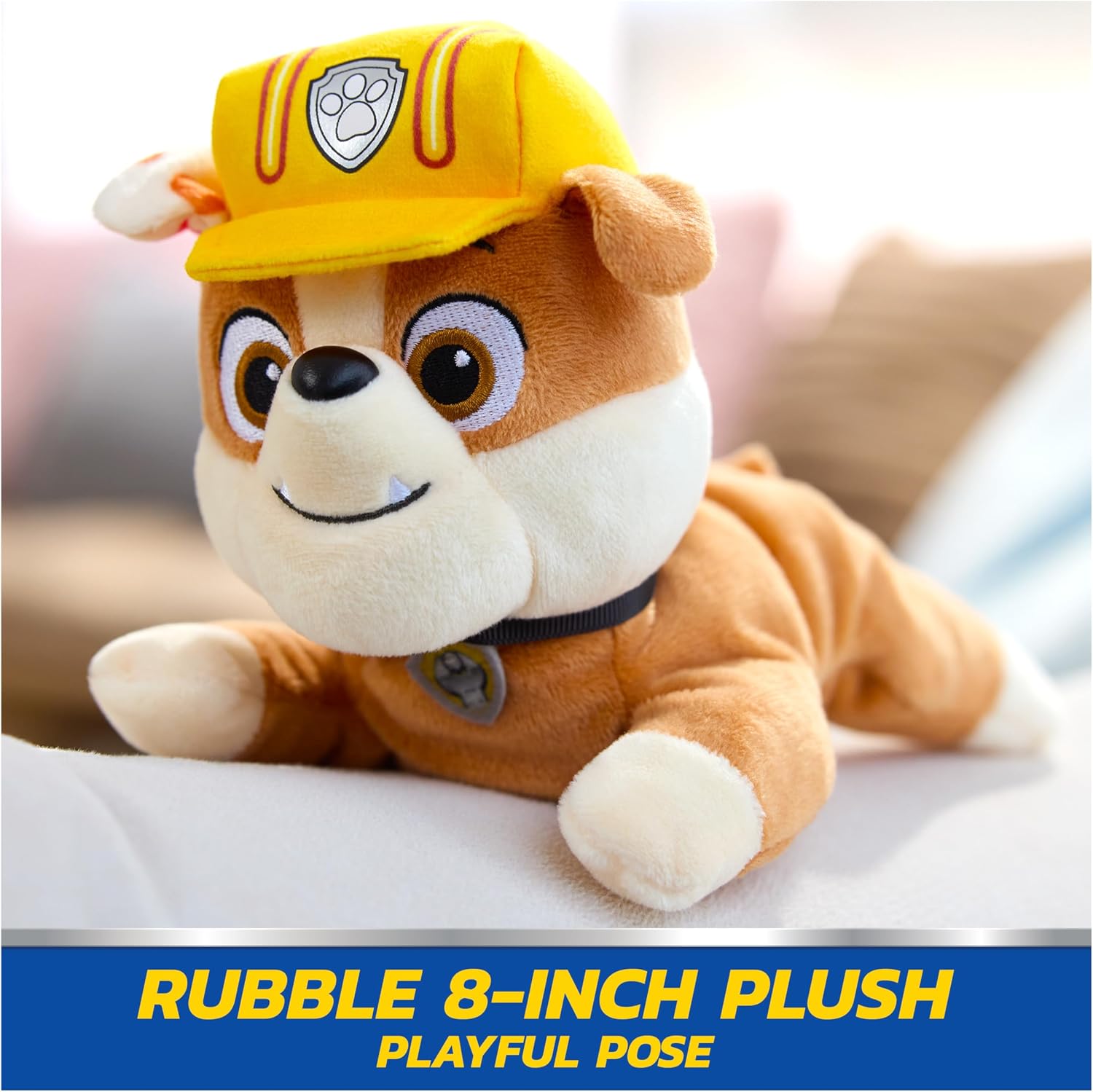 Thumbnail 1 de Paw Patrol GUND Rubble Plush 20 cm – Official Lounging Plush Toy