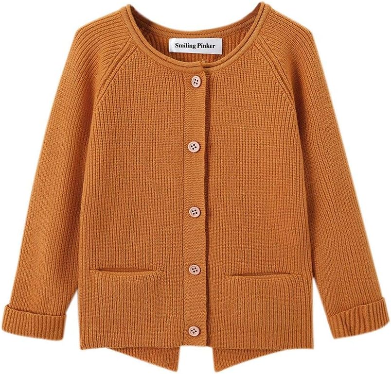 Detalle de Smiling Pinker Toddler Girls Knit Cardigan: Soft, Warm & Practical