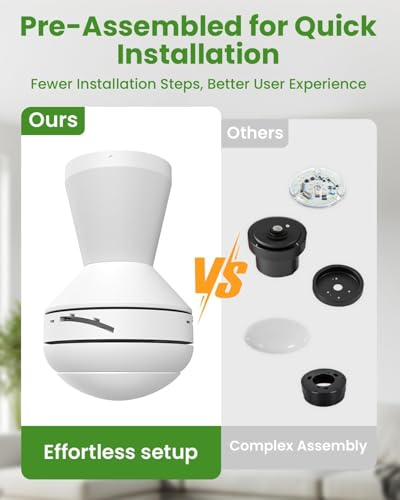 Detalle de Airwit Ventilador de Techo 106 cm con Luz LED regulable y 3 aspas Snap-On