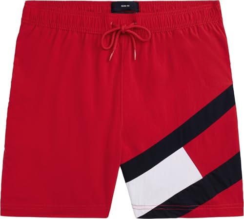 Detalle de Tommy Hilfiger Bañador para Hombre Sf Medium Drawstring Pernera Larga – Rojo (Primary Red) (Talla L)