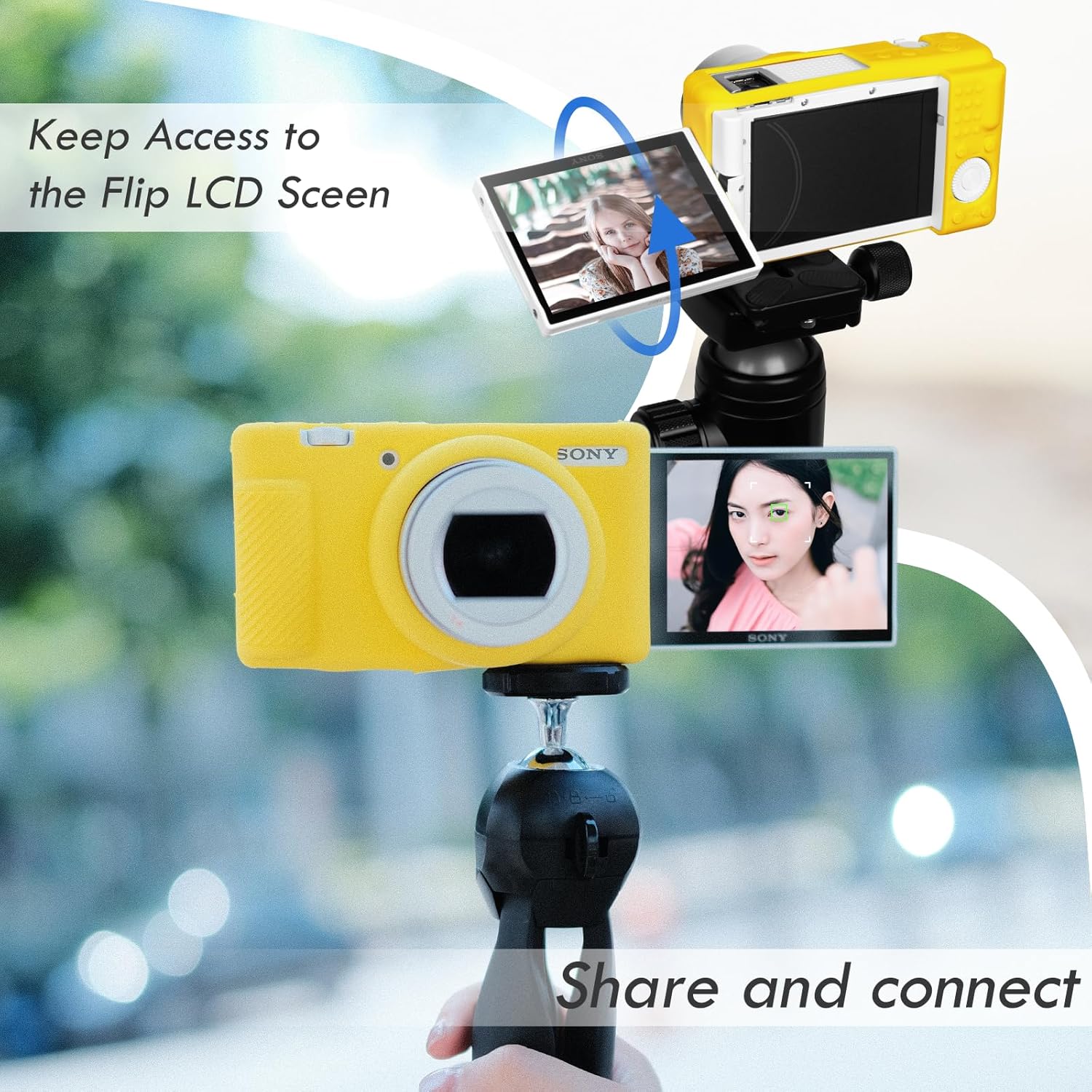 Thumbnail 4 de Rieibi ZV-1F Case soft silicone protective case for Sony ZV-1F / ZV-1 II (yellow)