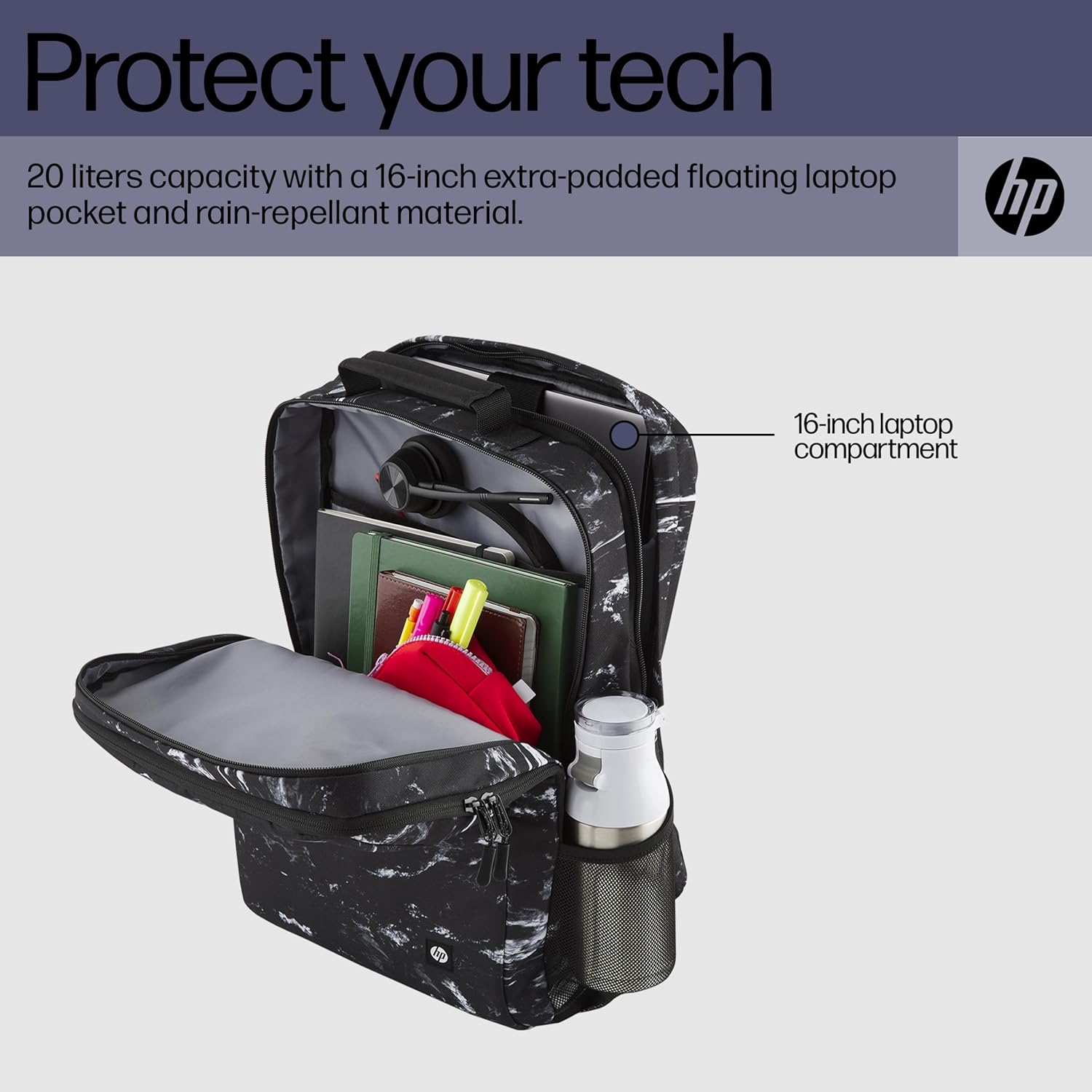 Detalle 2 de HP Zaino per Notebook Professionale Multicolore — Unisex, 16,1