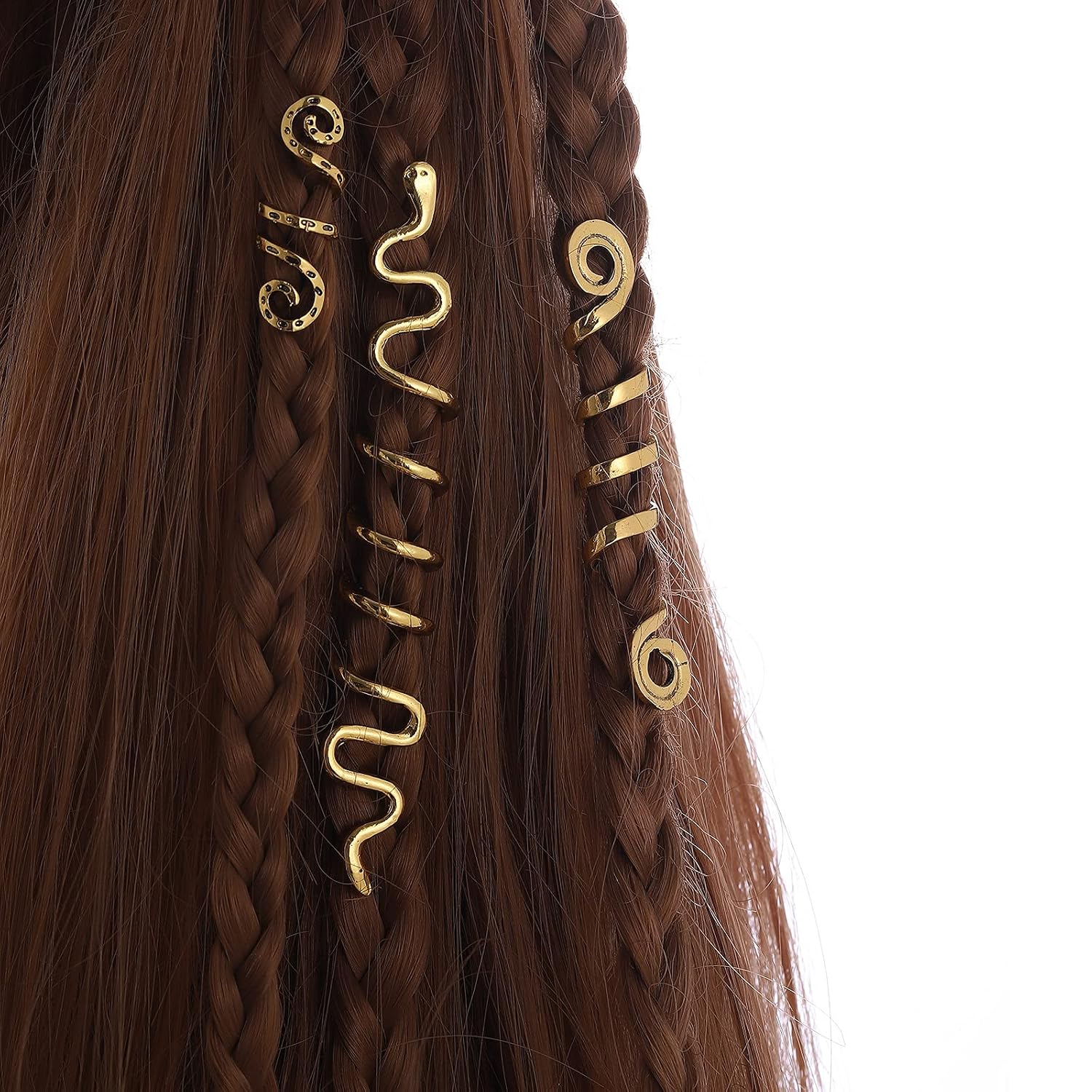 Detalle de FRDTLUTHW 18-Piece Gold Hair Jewelry Set for Braids and Locs