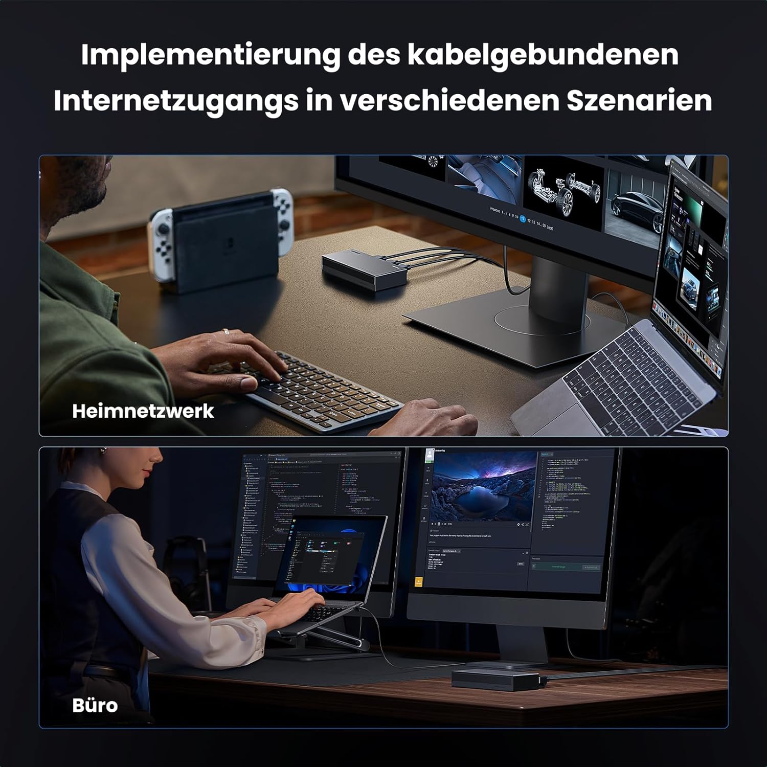 Thumbnail 4 de UGREEN LAN Switch 8-Port Gigabit-Switch für 10/100/1000 Mbit/s – Plug & Play, automatische Geschwindigkeit
