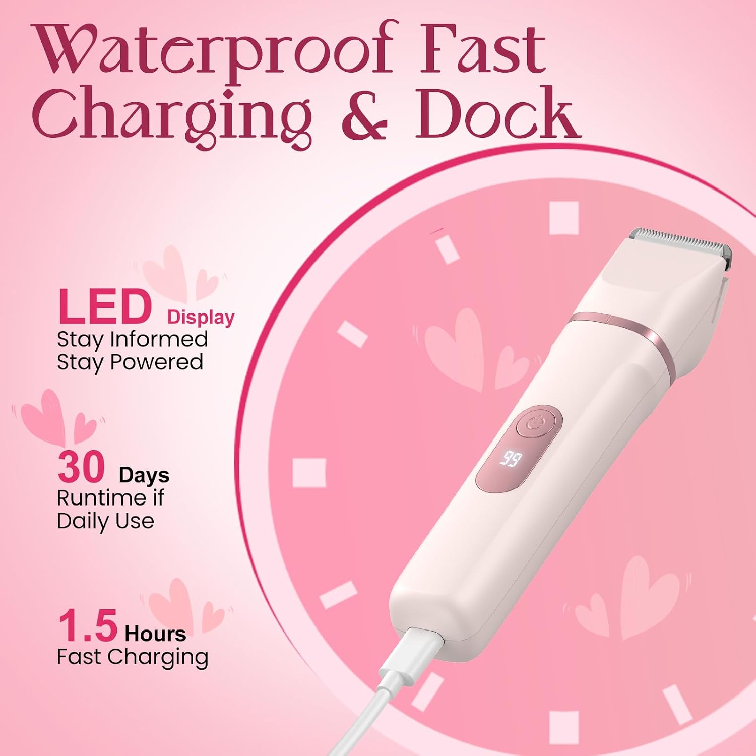 Thumbnail 1 de Lady Shavers for Women: 3-in-1 Bikini Trimmer with LED Display