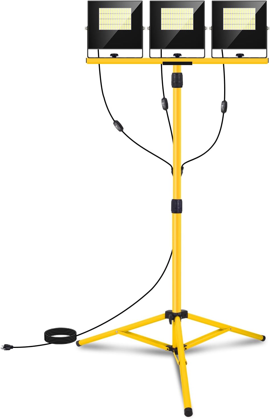 Detalle de TEXTHELL TWD180W-03 LED Work Light, 36,000 Lumens, IP67, 3 Adjustable Heads