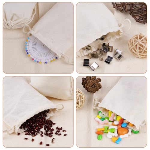 Thumbnail 6 de OFFCUP 30 Bolsas de Algodón con Cordón 8x10 cm: reutilizables para regalos, DIY y organización