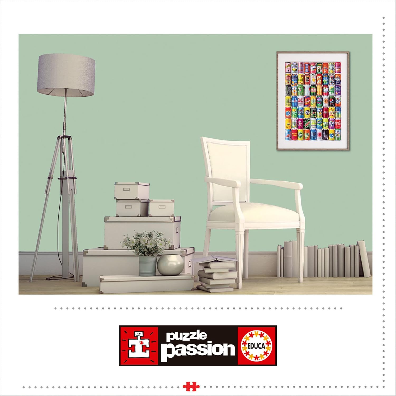 Thumbnail 3 de Educa 500-Teile-Puzzle „Getränkedosen“ – Motiv Limonaden, empfohlen ab 11 Jahren (18447)