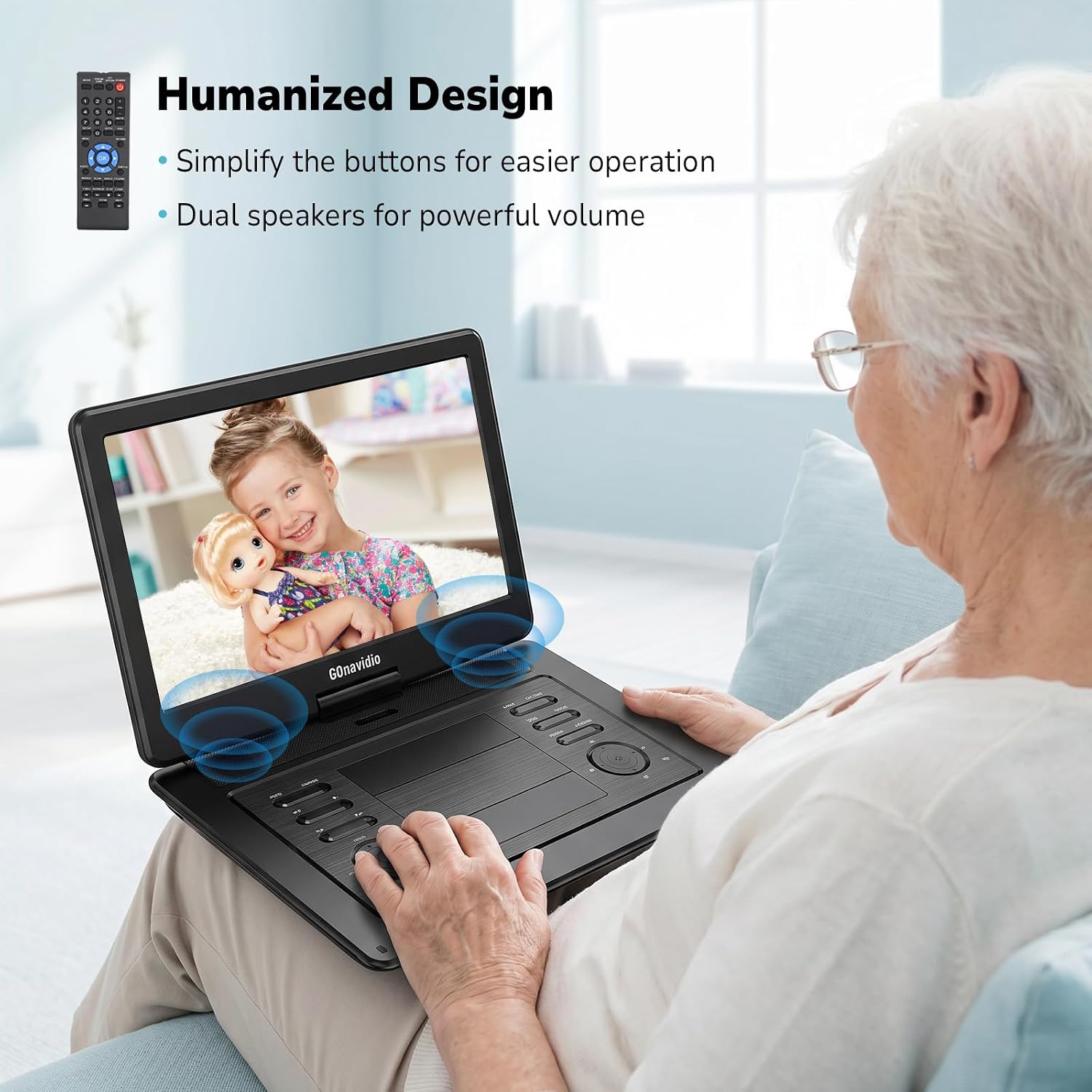 Thumbnail 6 de GOnavidio 17.9-Inch Portable DVD Player with 16-Inch Large HD Screen