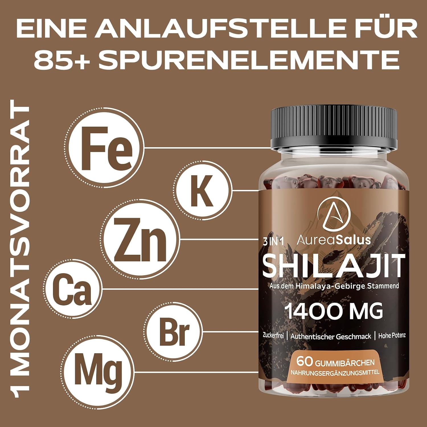 Thumbnail 4 de Gomitas Shilajit 1400mg con Chaga y Ashwagandha 🍬