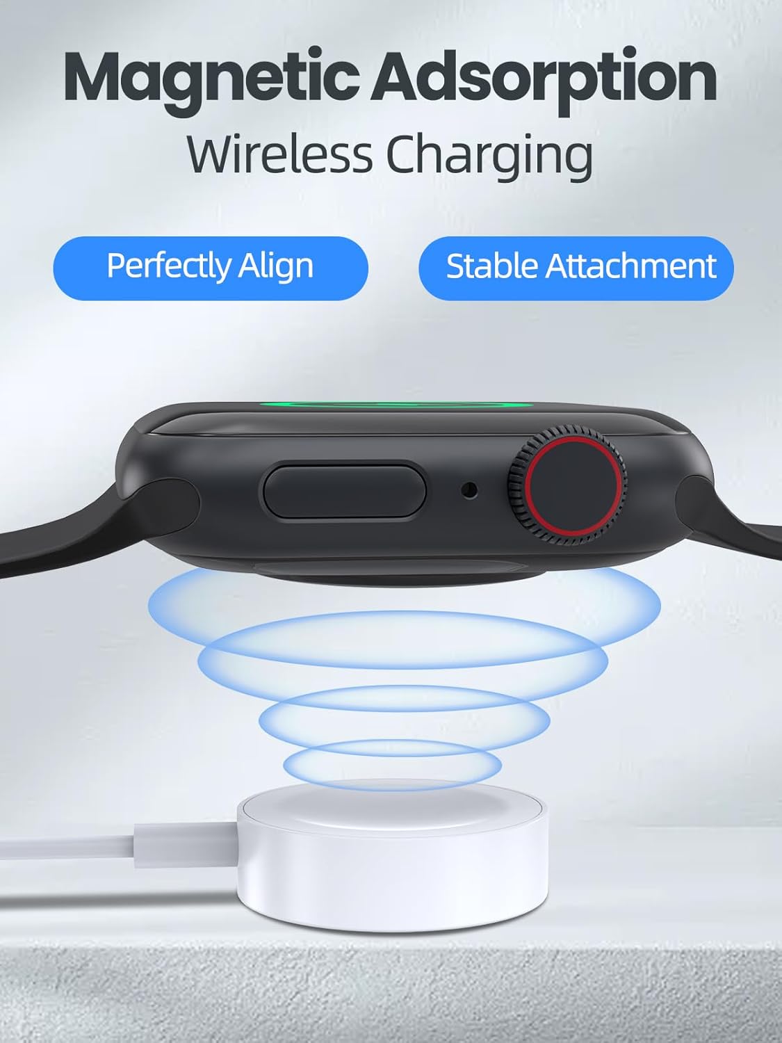 Thumbnail 3 de Dual Watch Charger Cable for Apple Watch (Magnetic Wireless) – Portable iWatch Charging Lead (Adapter Not Included)