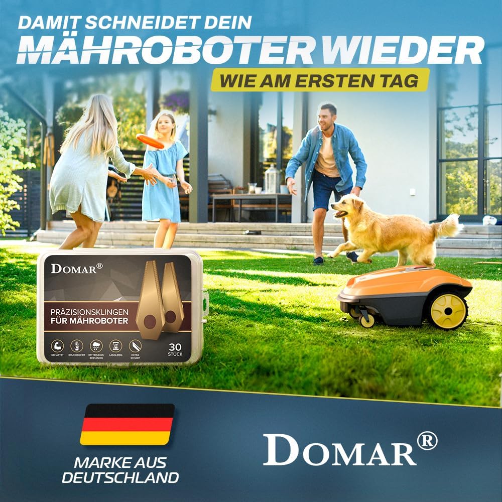 Thumbnail 6 de Domar Mähroboter-Messer für Bosch Indego (inkl. Schrauben) – Ersatzklingen aus Edelstahl mit Titanbeschichtung