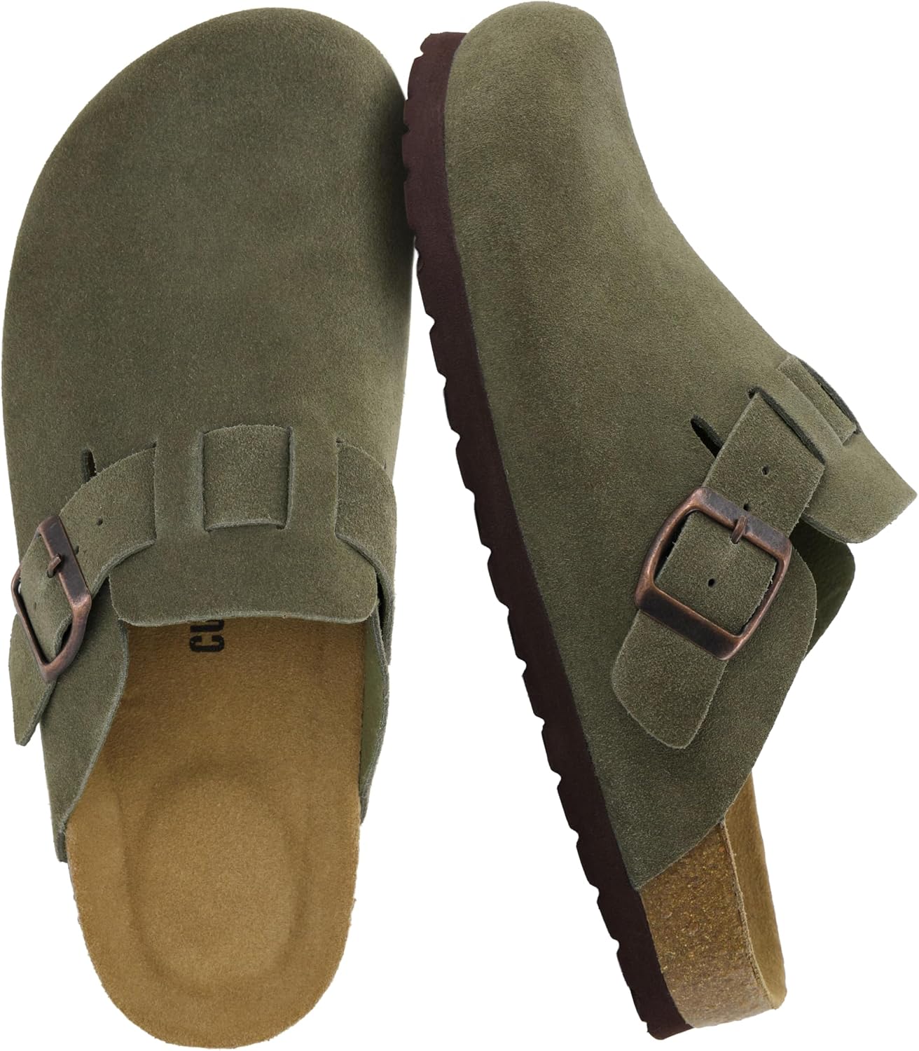 Detalle de CUSHIONAIRE Hana suede leather clog slip-on 👡