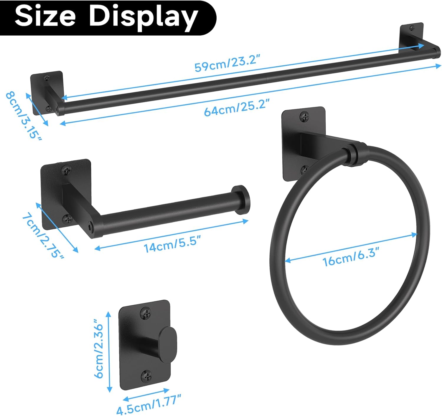 Thumbnail 6 de Gypie 4-Piece Black Bathroom Set 24