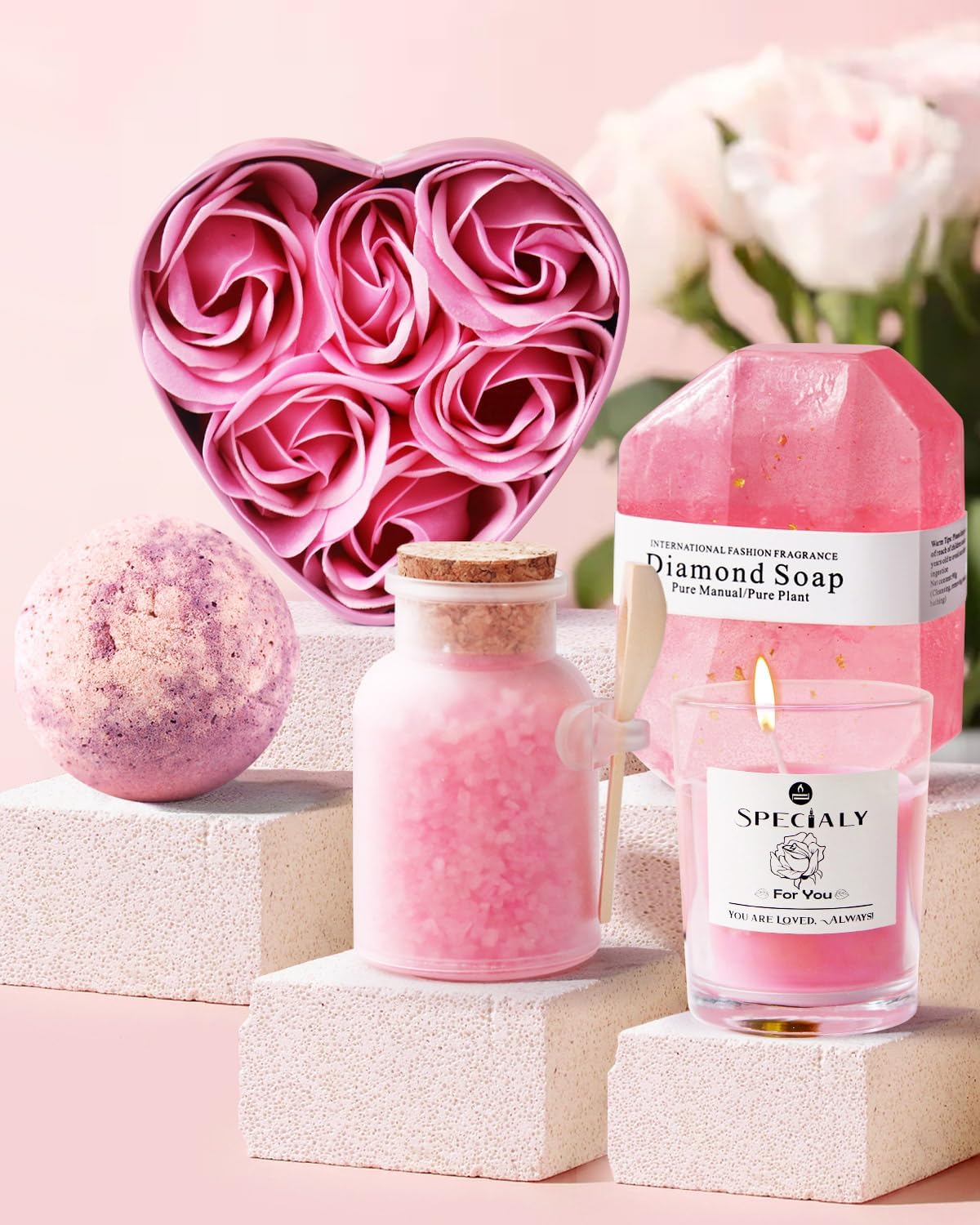 Thumbnail 5 de LIVEHITOP Rose Bath Gift Set, 10 piece