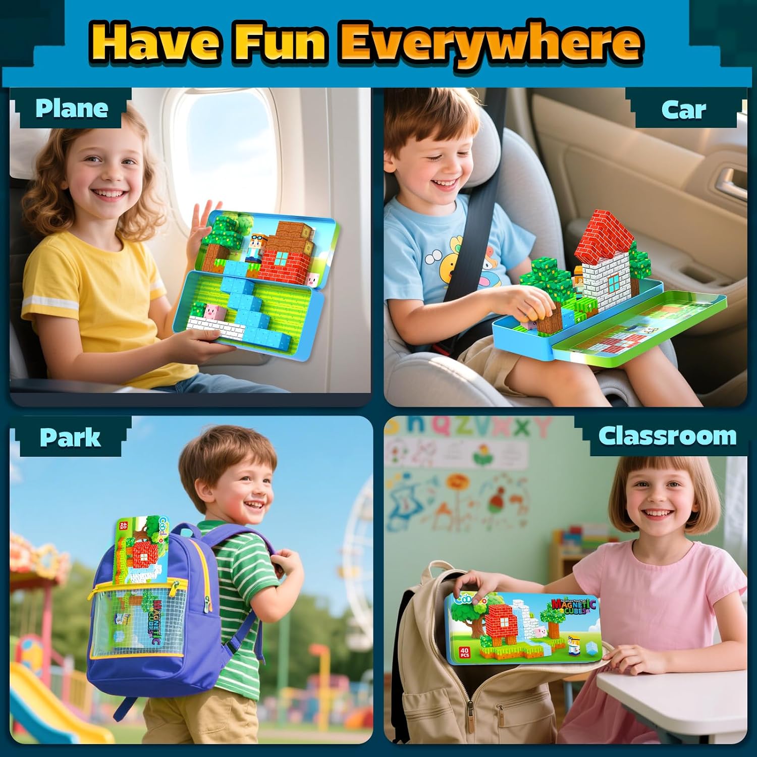 Detalle 2 de Magnetic Blocks Travel Set 3+