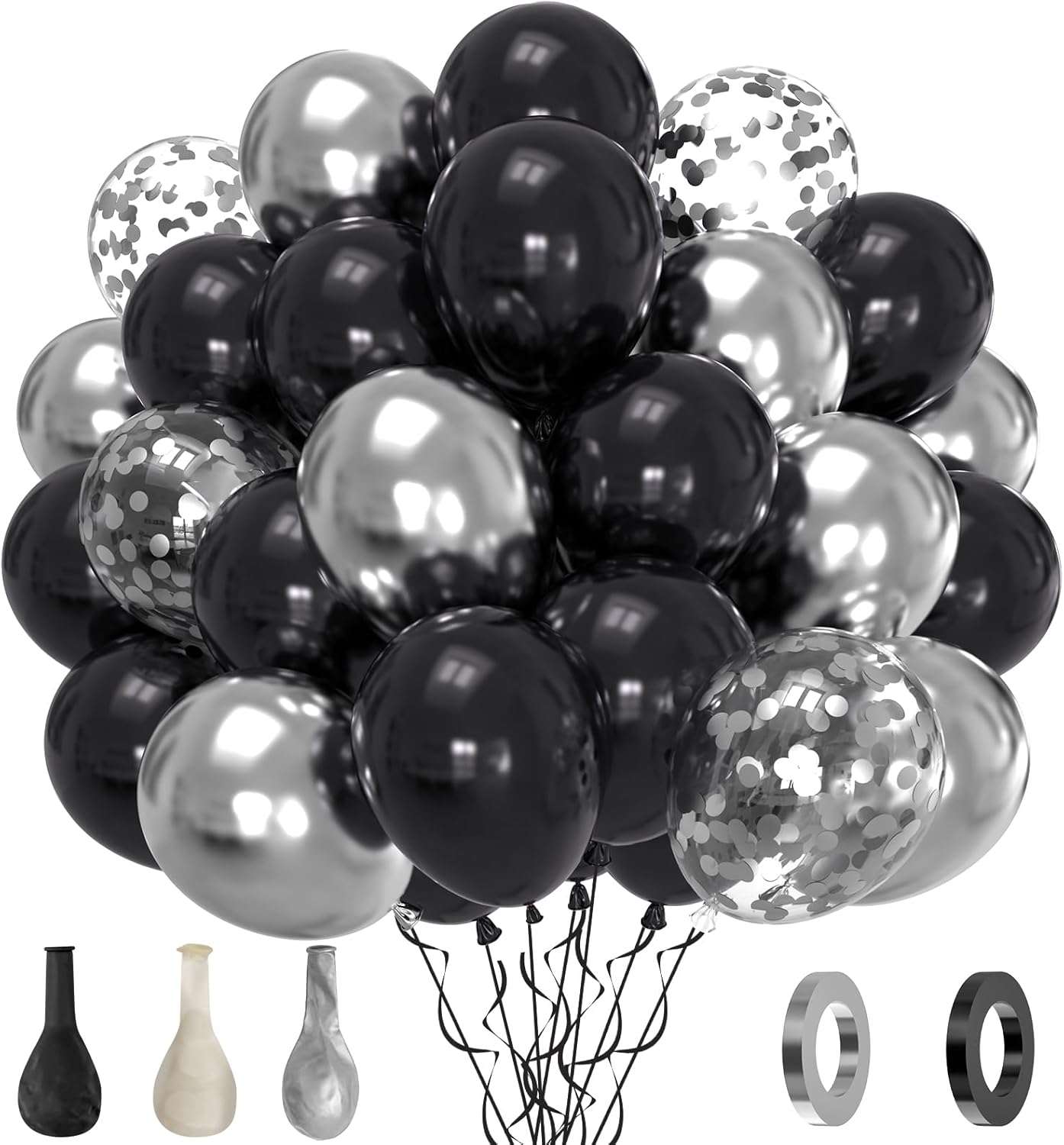 Thumbnail 6 de Luftballons Blau 60 Stück 🎈