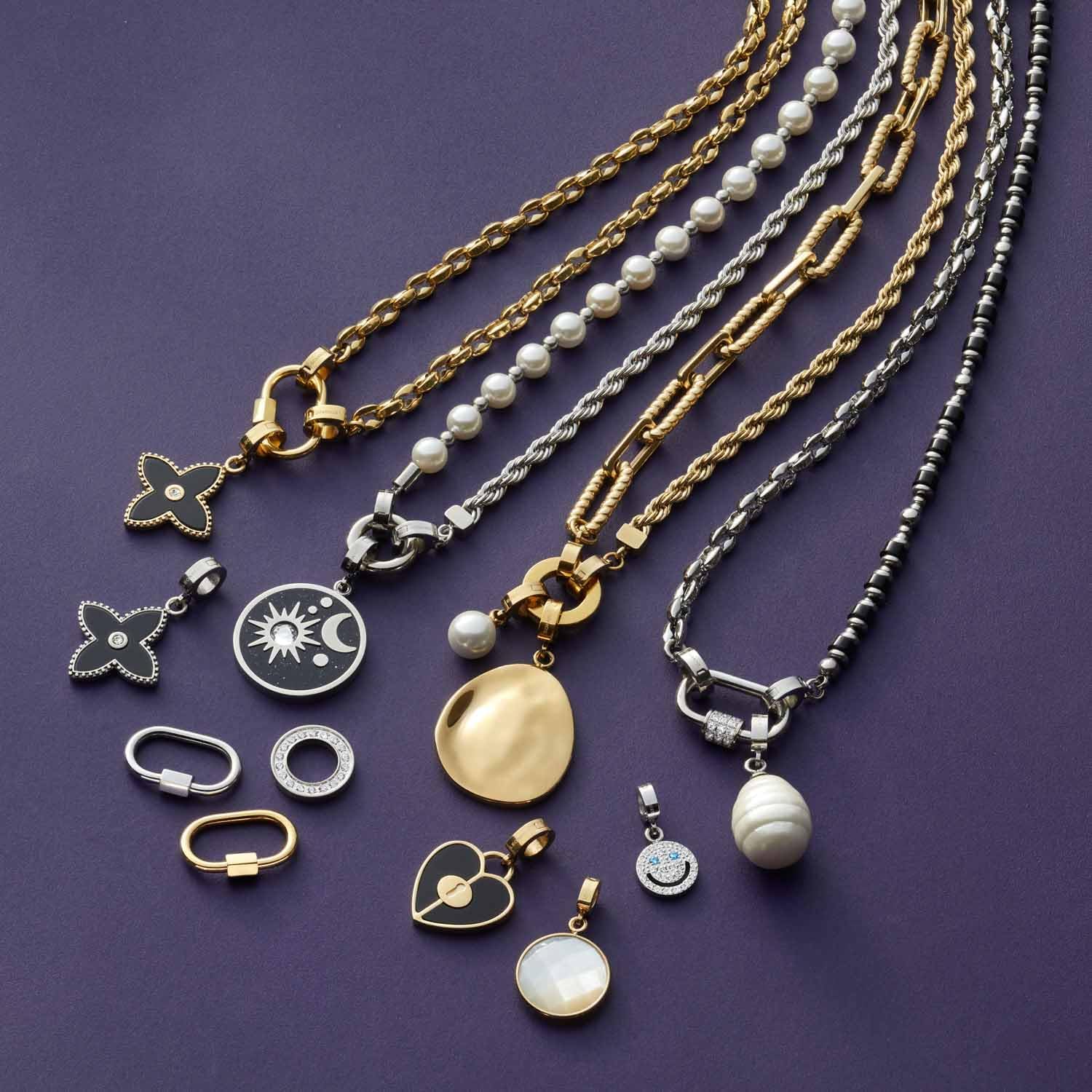 Thumbnail 6 de JEWELS BY LEONARDO Clip & Mix Rome Halskette – 50 cm, goldfarben Edelstahl