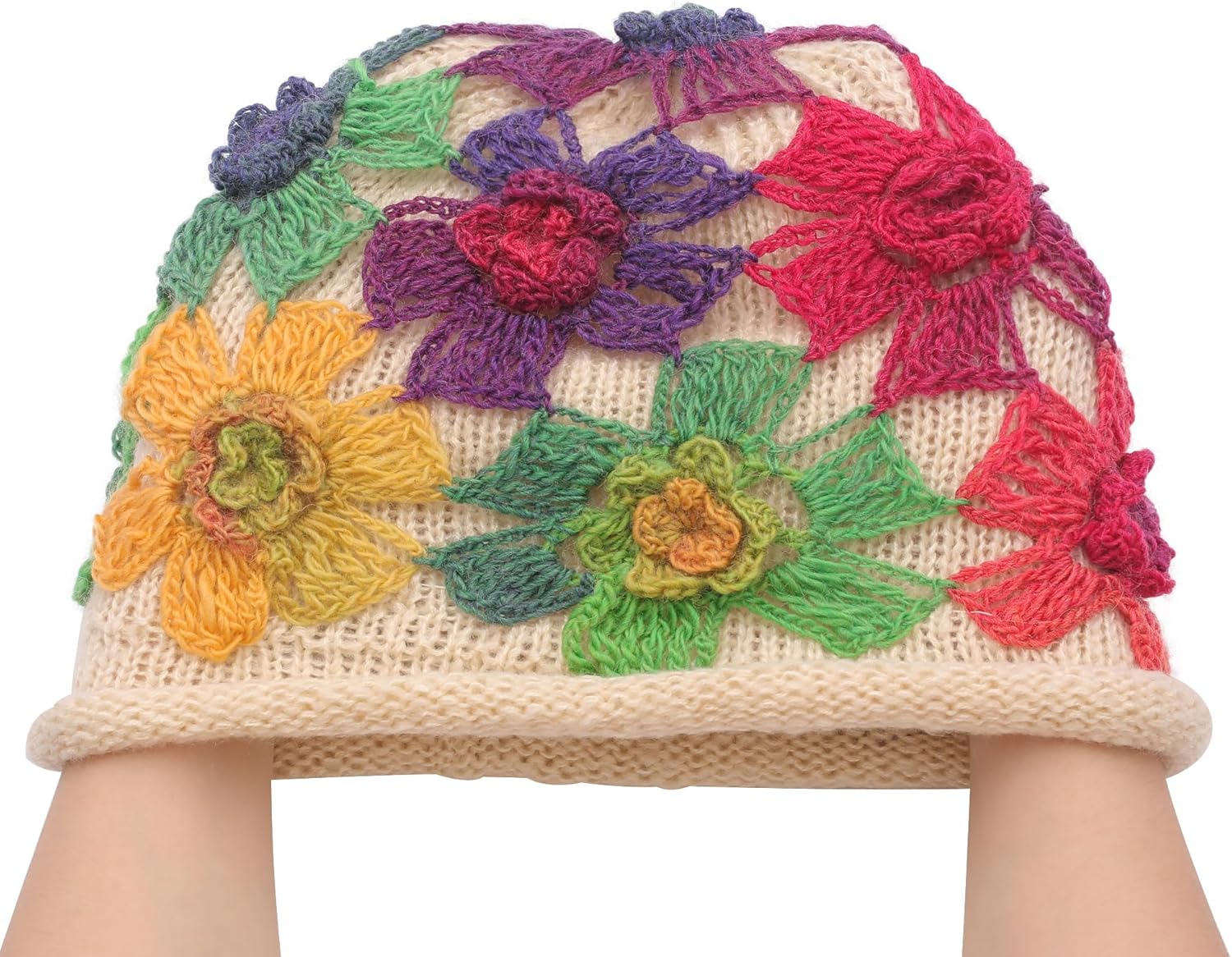 Thumbnail 5 de ZLYC Damen Winter Vintage Wolle Strickmützen Beanie im Cloche-Look (Einheitsgröße 54–56 cm)