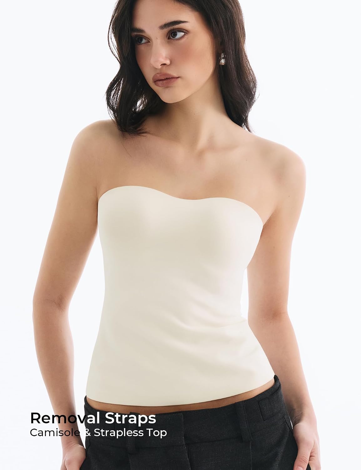 Detalle de Lehoba Built-in Bra Tank Tops for Women — Double-Lined Padded Cami with Removable Straps