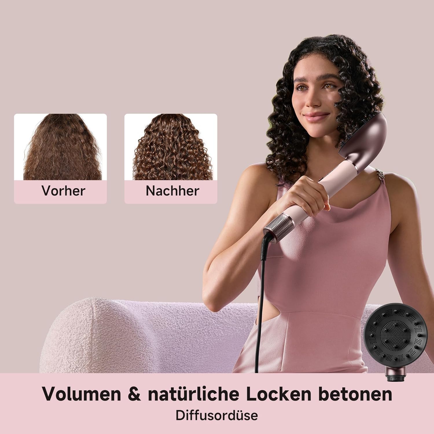 Detalle de Dreame AirStyle Era Multi-Styler 2026 – 8-in-1, schnelles Trocknen, Glätten, Locken und Volumen