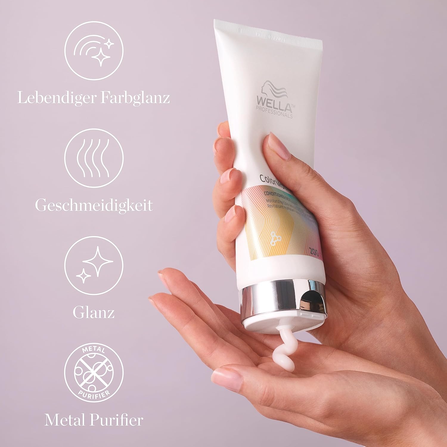 Thumbnail 1 de Wella Professionals ColorMotion+ Farbschutz Conditioner – glättender Deep Conditioner für gefärbtes Haar (200 ml)