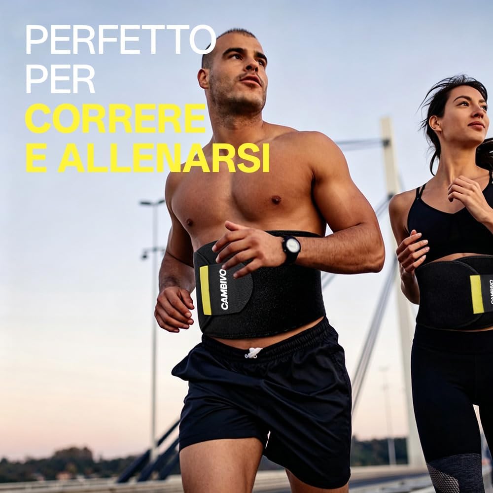 Detalle 2 de CAMBIVO Fascia Addominale Dimagrante regolabile per allenamento e supporto 🧍