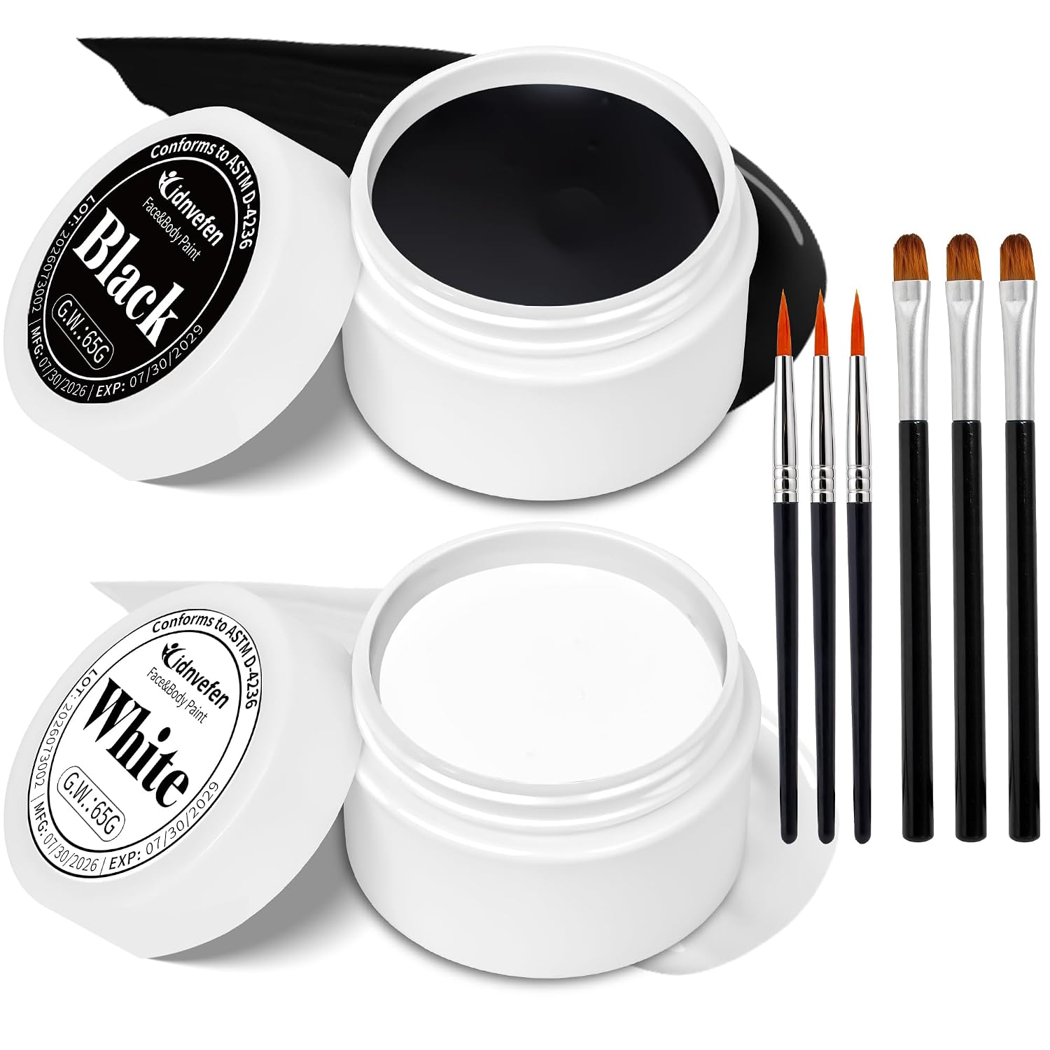 Detalle de Oil-Based Face Paint Kit with 6 Brushes