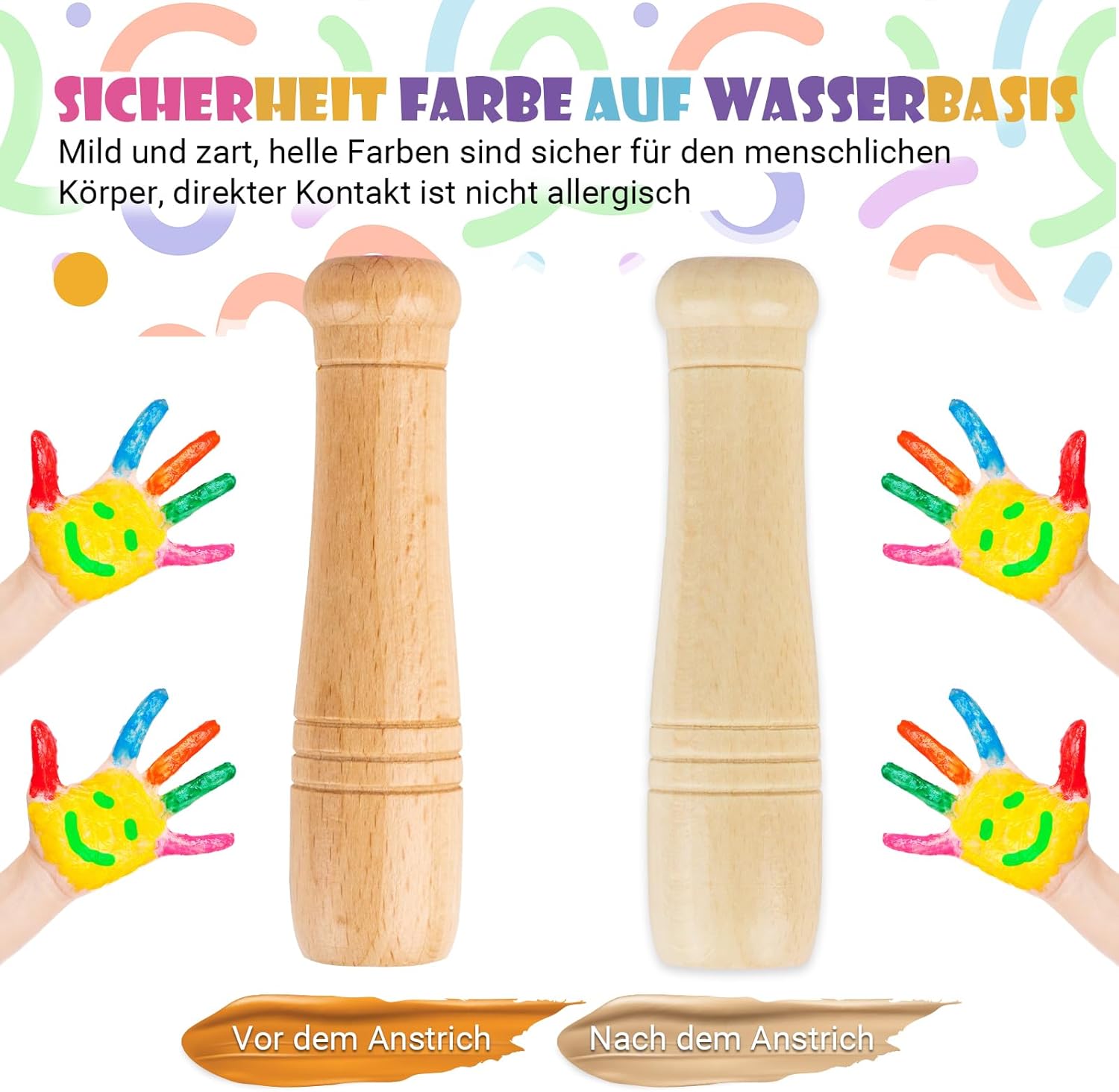 Thumbnail 4 de Springseil Kinder mit verstellbarer Länge – 250 cm, Holzgriffe, Regenbogen-Optik