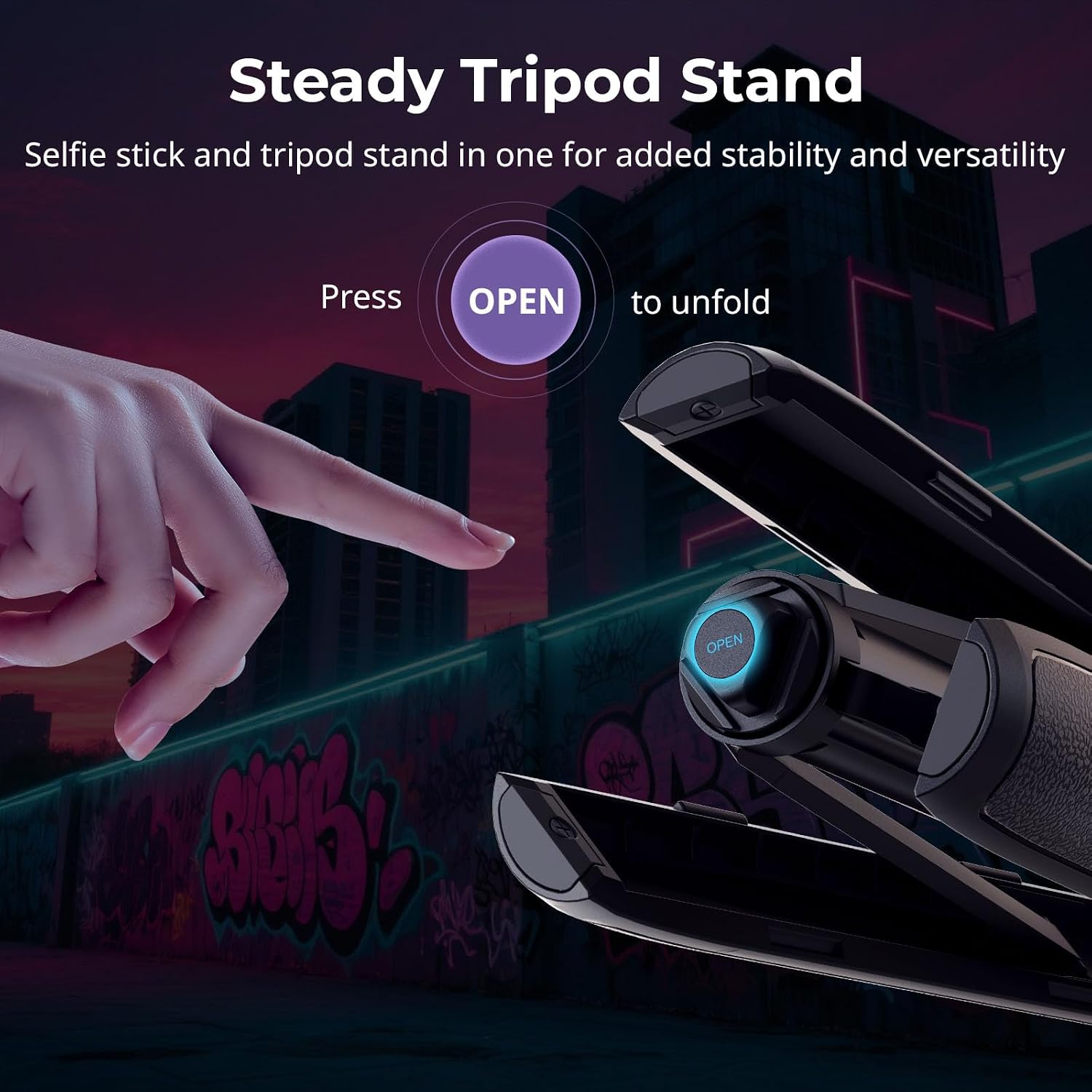 Detalle de SMALLRIG 59" Selfie-Stativ (VT-08-5284) für GoPro, DJI Action und Insta360 X4/X5