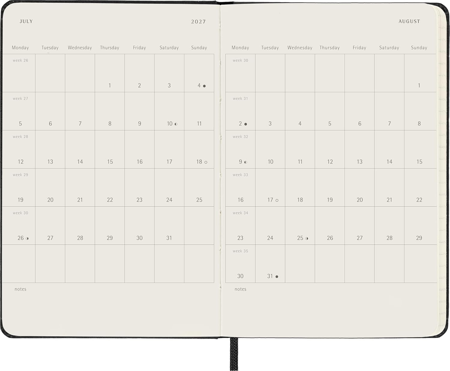 Thumbnail 4 de Moleskine Weekly Planner Pocket Size 9 x 14 cm