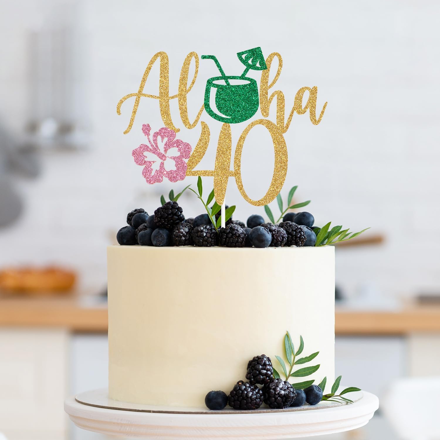Thumbnail 5 de Aloha 40th Birthday Cake Topper