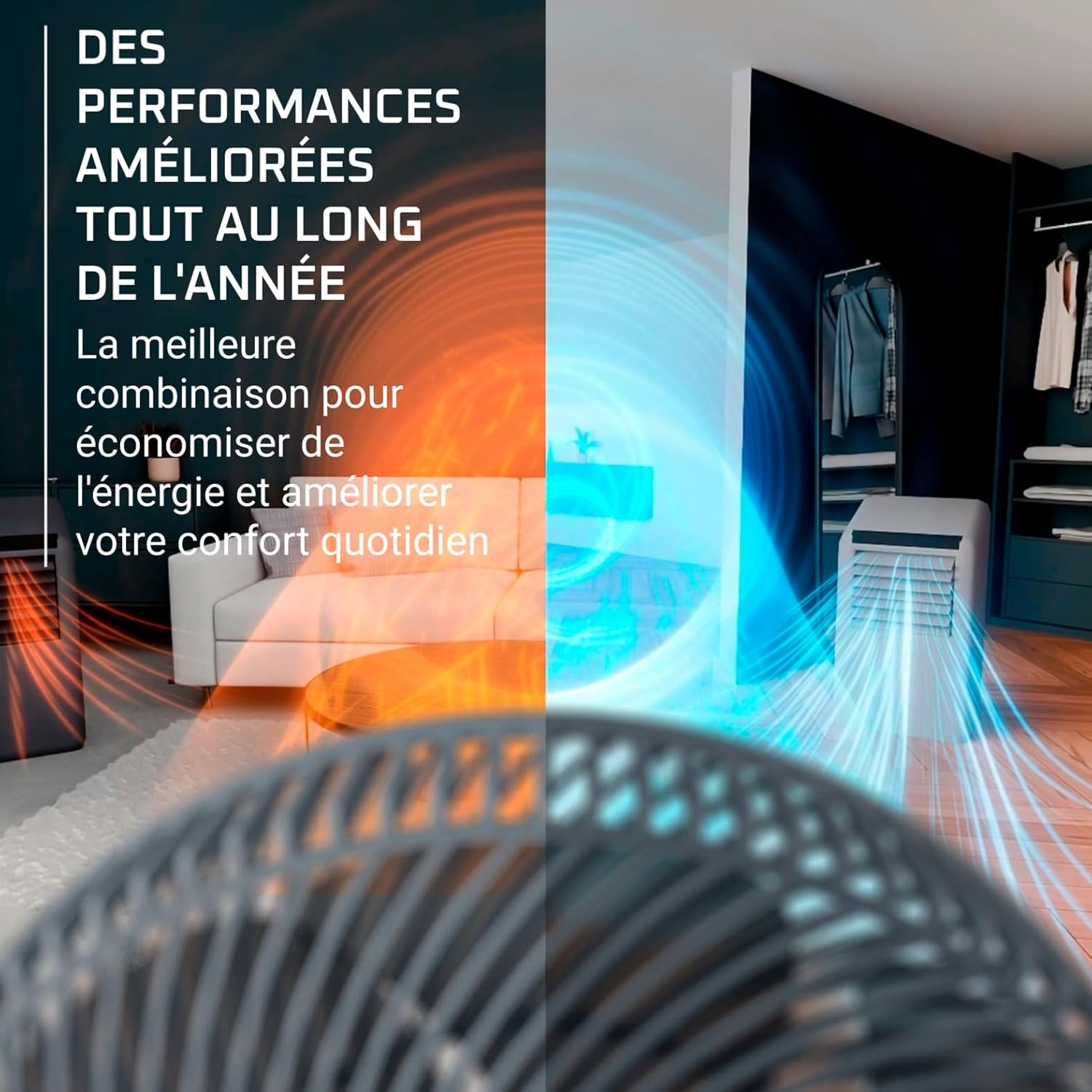 Thumbnail 6 de Rowenta Turbo Silence Compact 3D Multiflow — ventilateur sur pied silencieux et polyvalent
