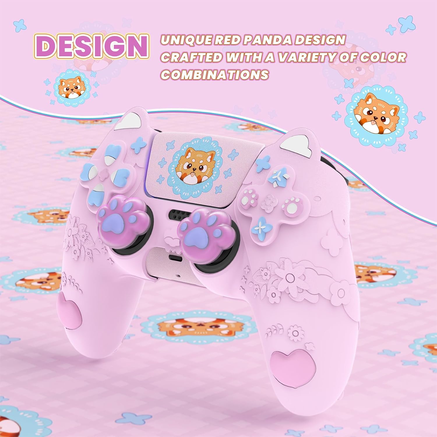 Thumbnail 4 de PlayVital Cute Spring Lesser Panda PS5 Cover