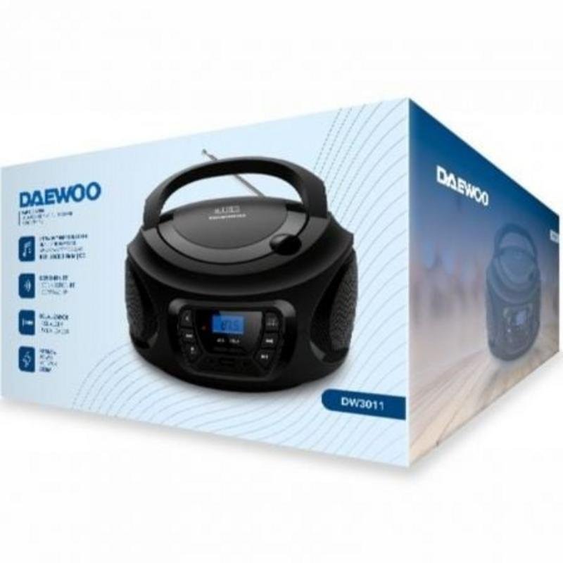 Thumbnail 1 de Radio CD Daewoo DW3011 Bluetooth USB – 4 W RMS, negro, boombox con ecualizador de 5 modos