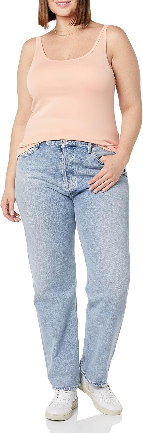 Detalle 2 de Amazon Essentials Damen Basic Tank Top mit dünnen Trägern aus Baumwolle-Modal