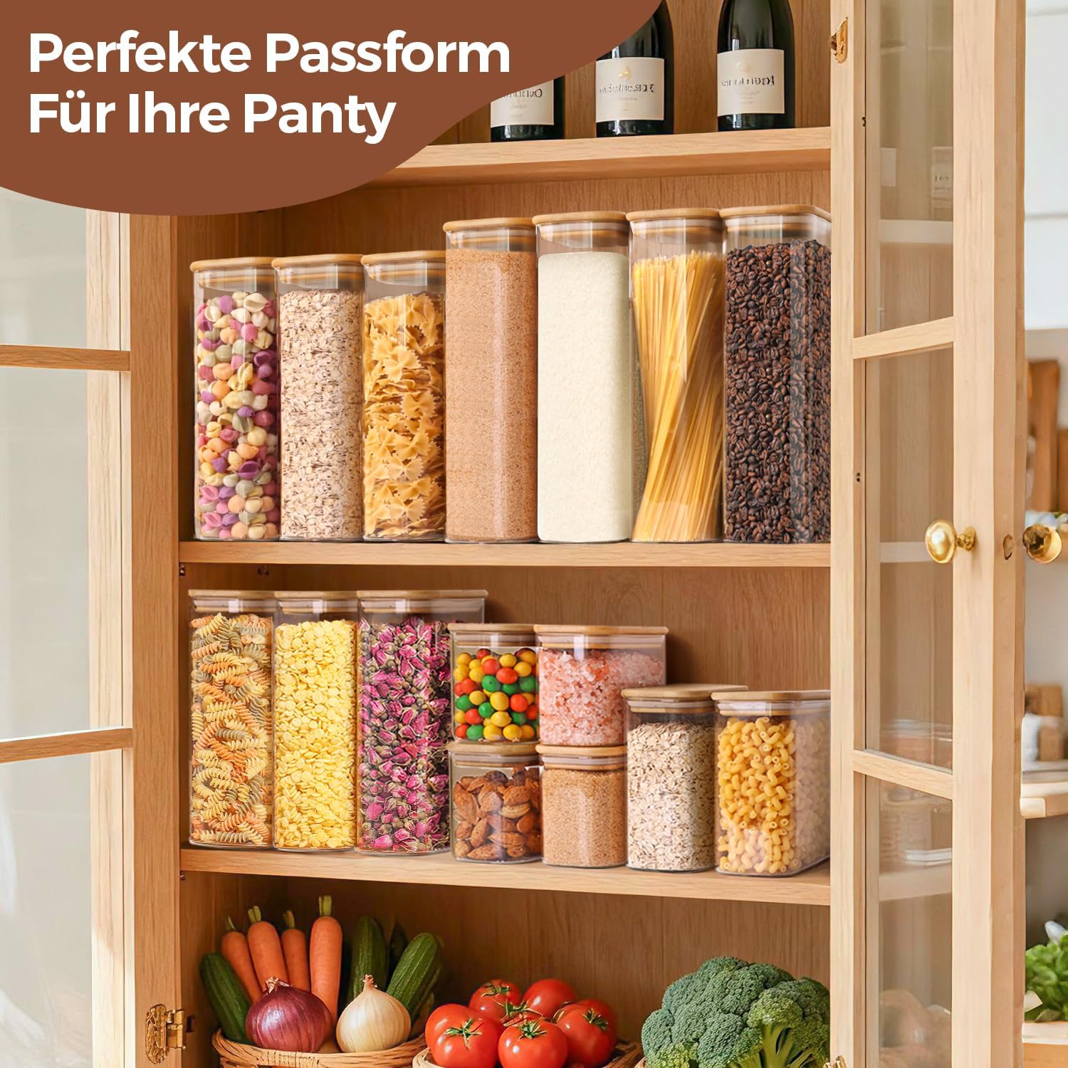 Thumbnail 5 de ComSaf 3er-Set Vorratsgläser mit Deckel (luftdicht), 1.700 ml – Glasbehälter für Küche & Vorrat